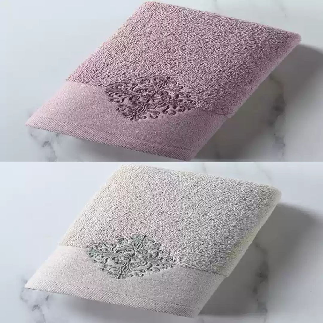 Cross Motif Luxury Bath Towel 