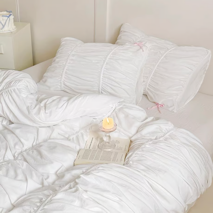 Elegant Ribbon Duvet Cover Set 