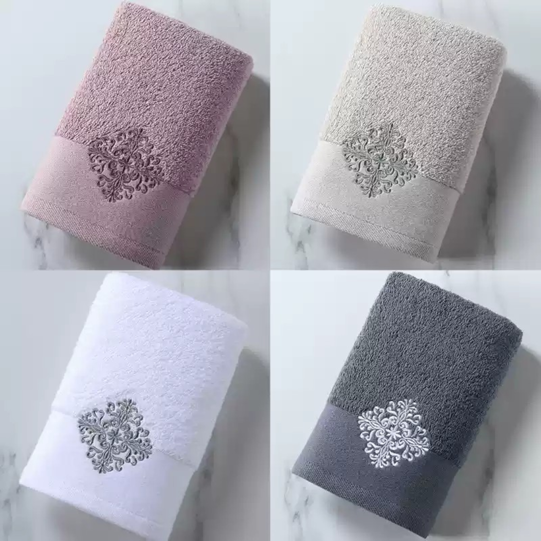 Cross Motif Luxury Bath Towel 