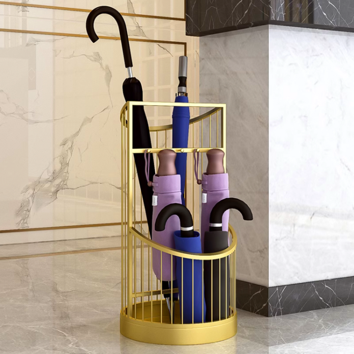 Gold umbrella stand