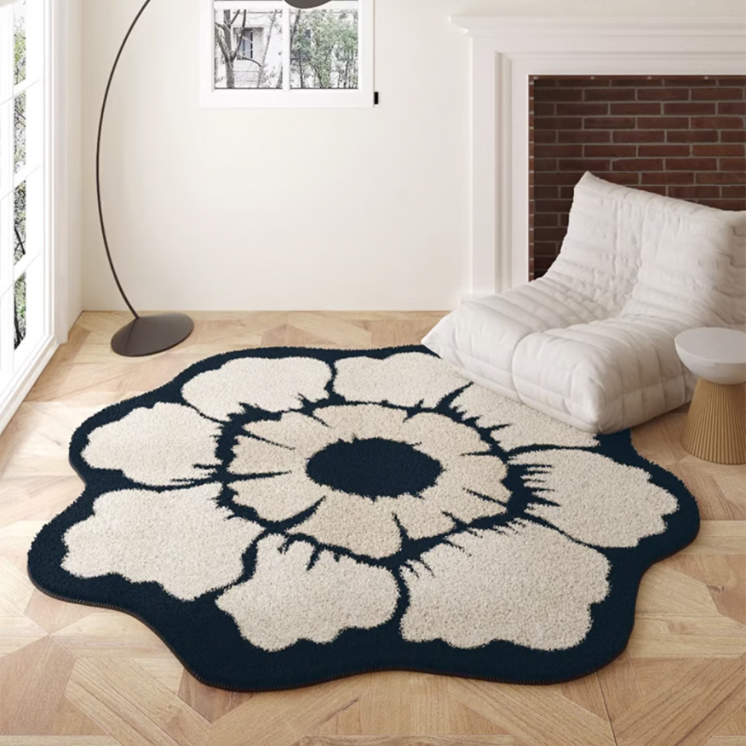 High-end Luxury Flower Round Rug AM033 