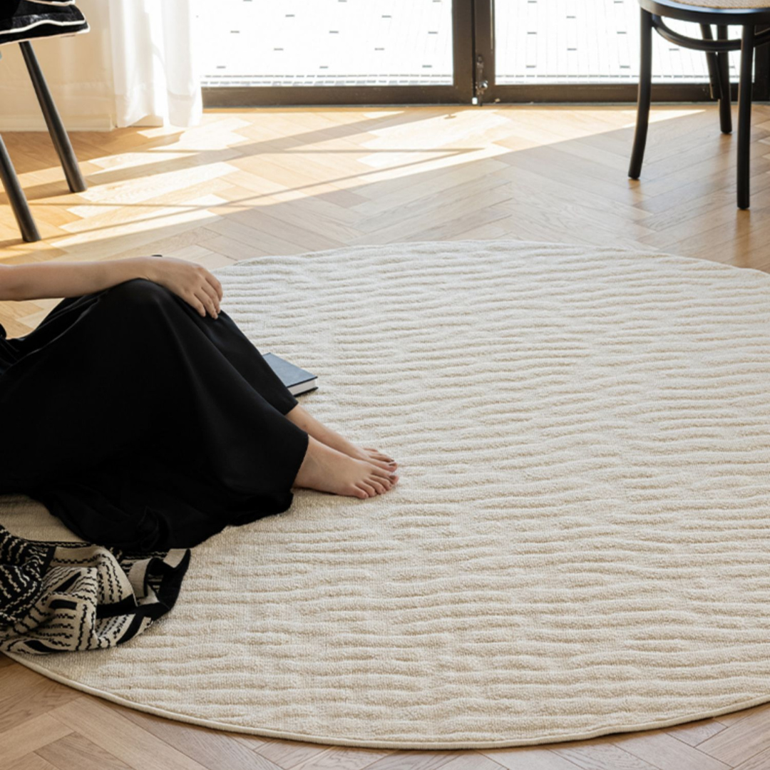 Cream Uneven Design Rug AM063 