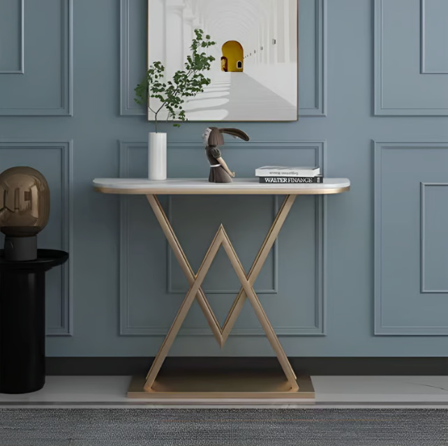 rich gold entrance table 