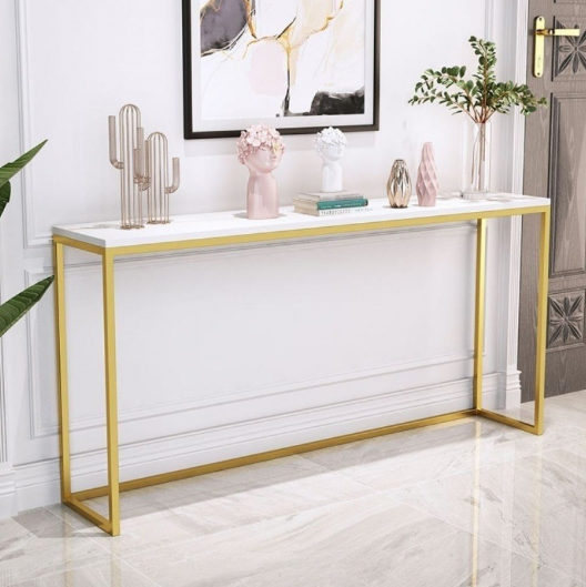 Simple modern gold console table 