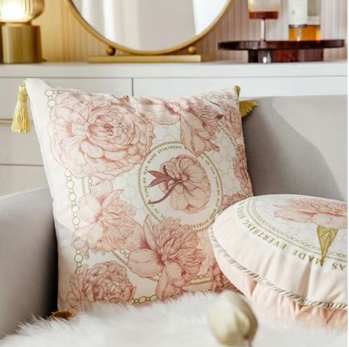 Luxury Floral Sofa Cushion Cover