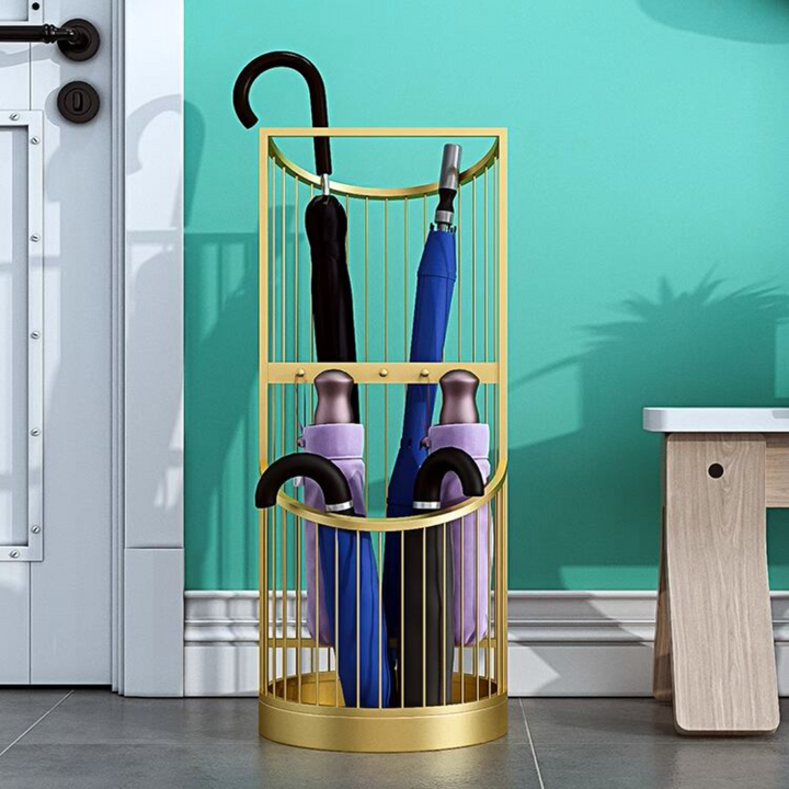 Gold umbrella stand