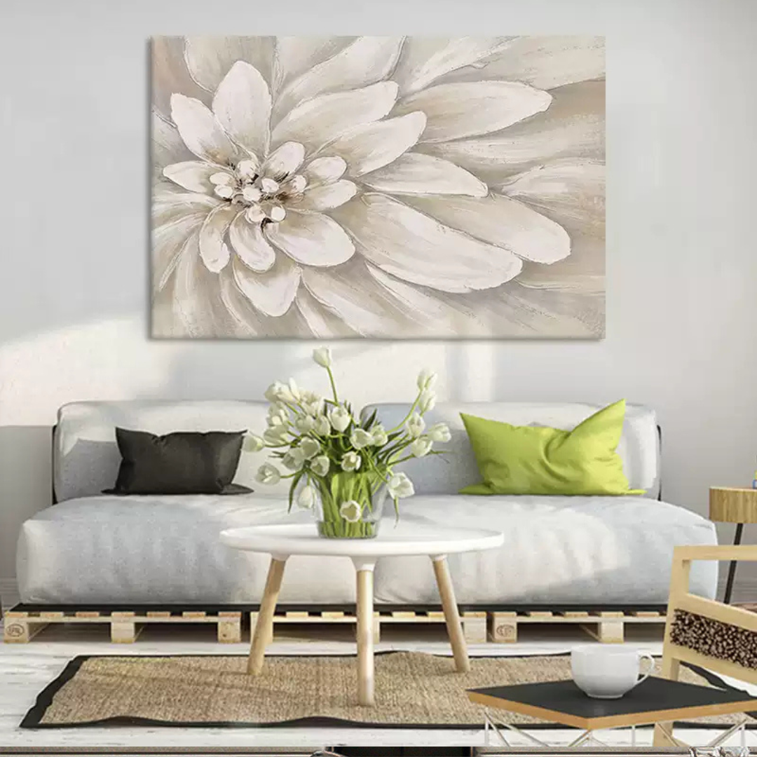 White Flower Wall Art AM102 