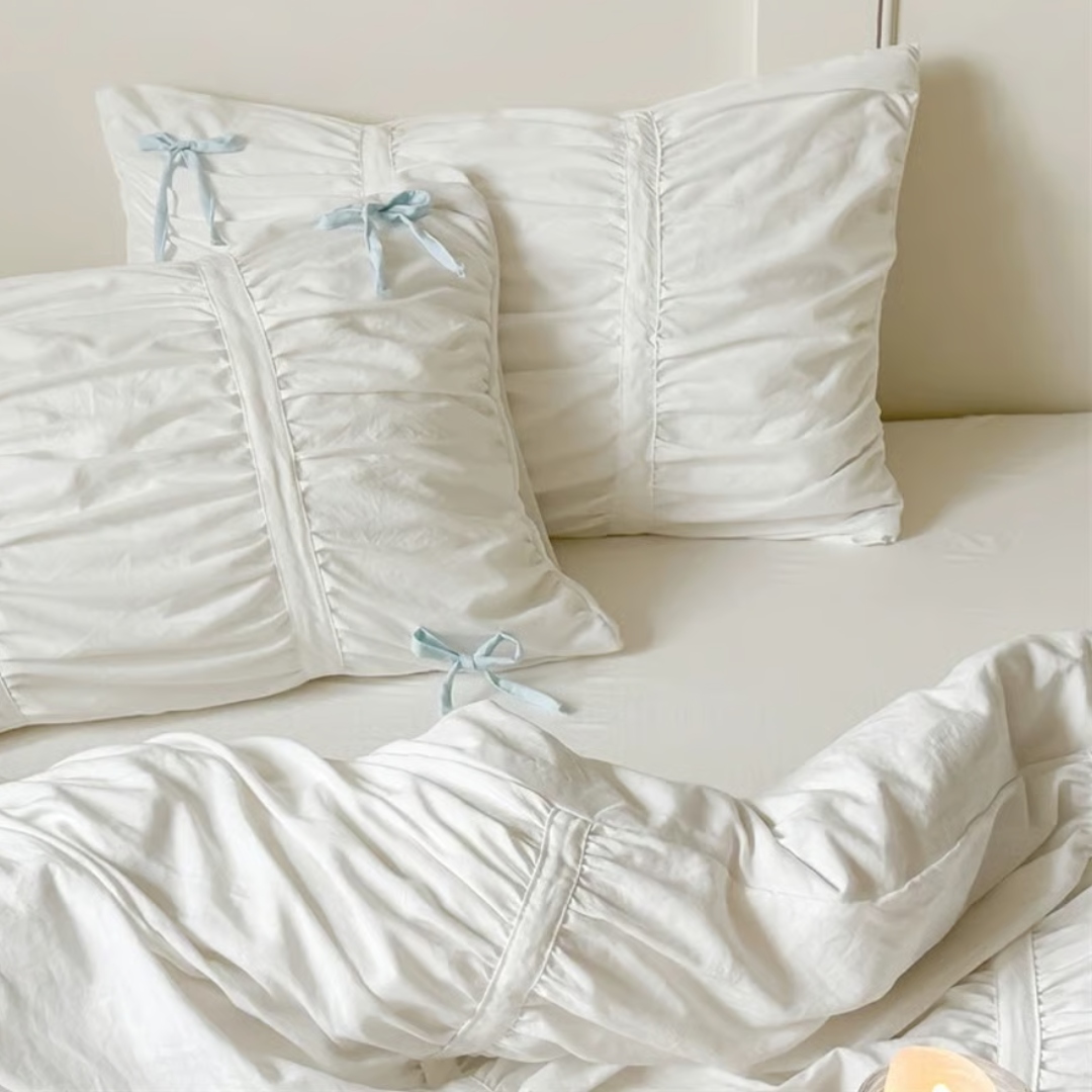 Elegant Ribbon Duvet Cover Set 