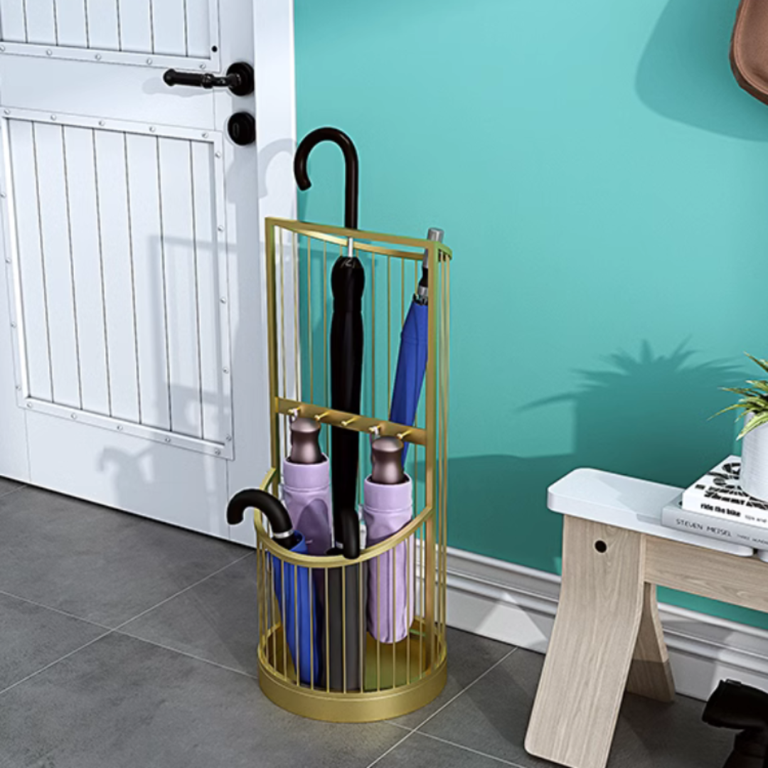 Gold umbrella stand