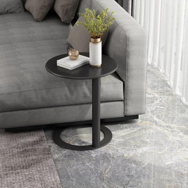 Simple iron side table