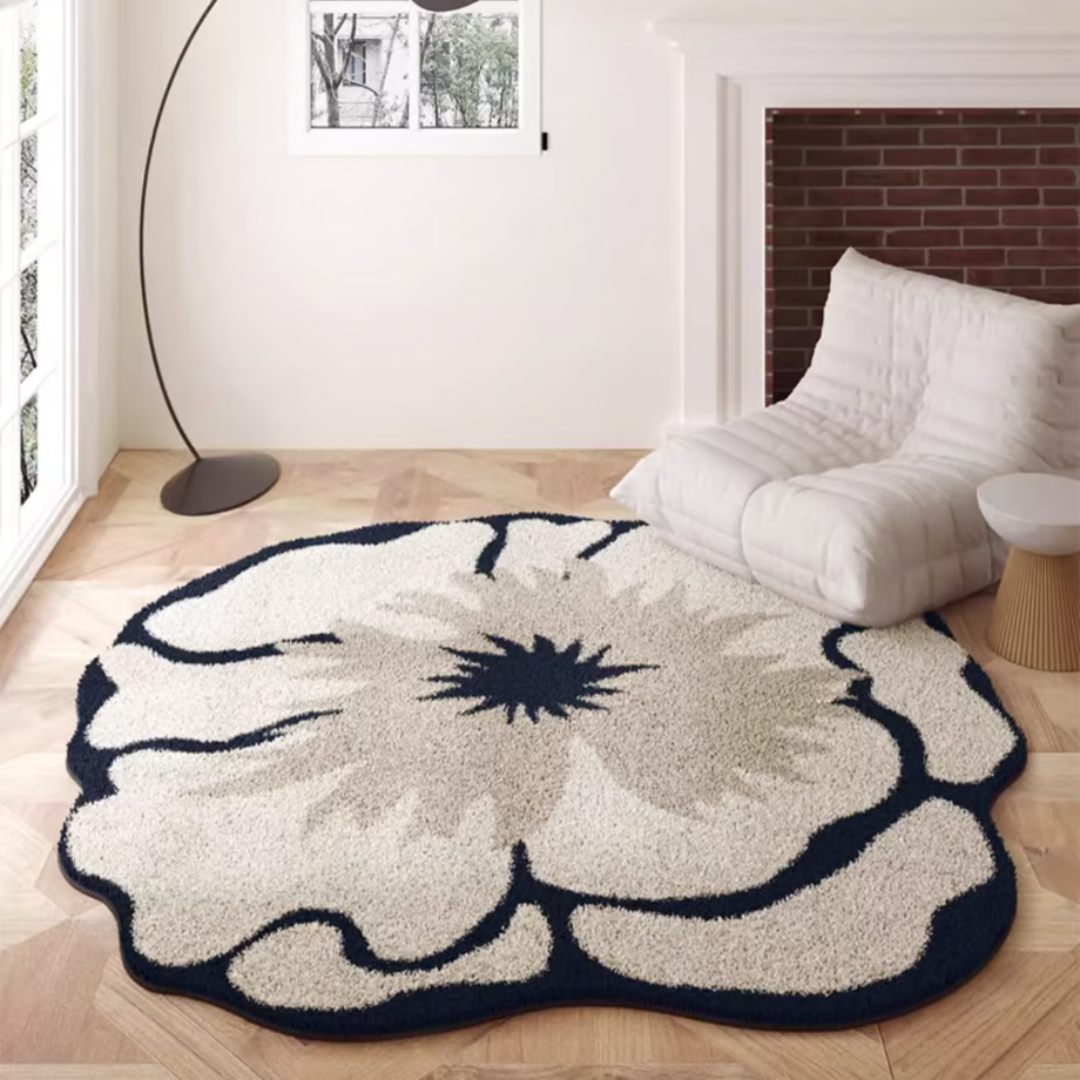 High-end Luxury Flower Round Rug AM033 