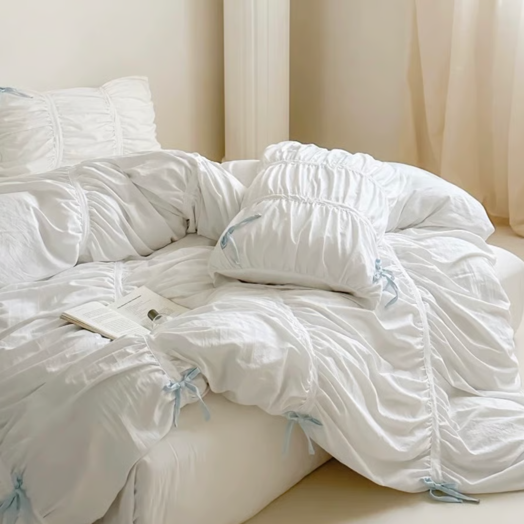 Elegant Ribbon Duvet Cover Set 