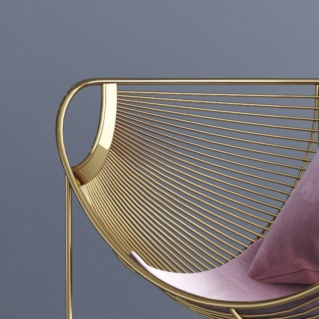 Mesh Gold Chair Relux