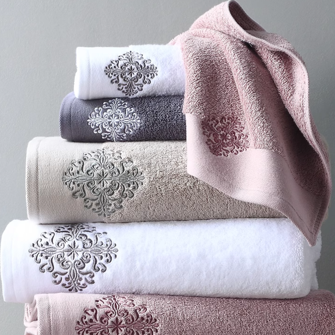 Cross Motif Luxury Bath Towel 