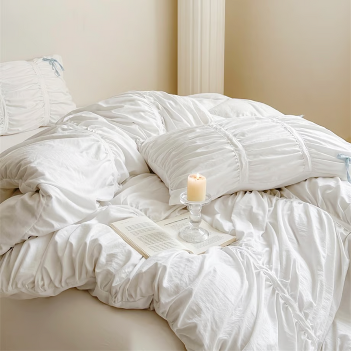 Elegant Ribbon Duvet Cover Set 