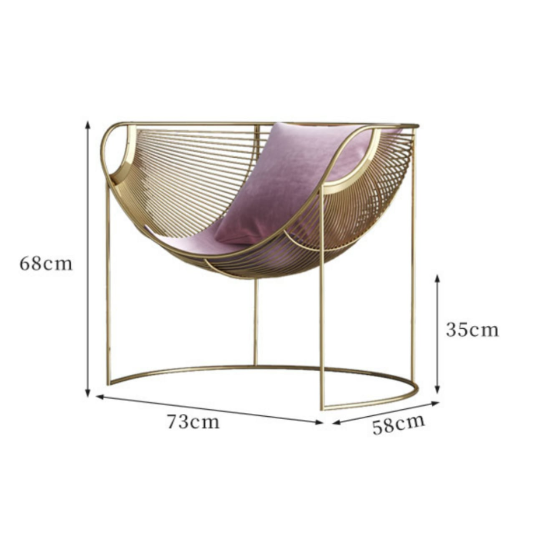 Mesh Gold Chair Relux