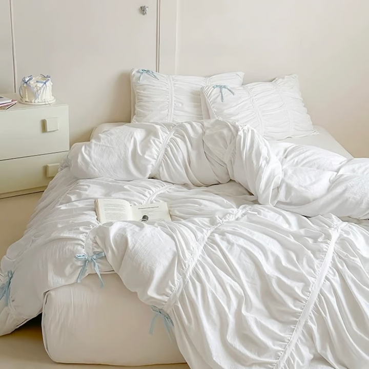 Elegant Ribbon Duvet Cover Set 