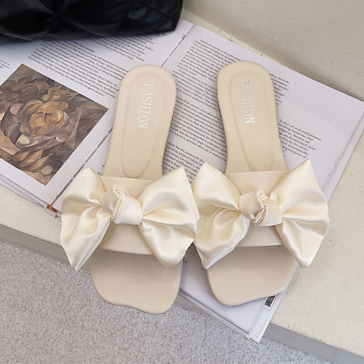 ribbon satin room sandals