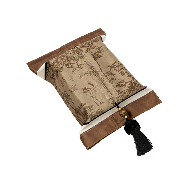 brown oriental charm tissue case