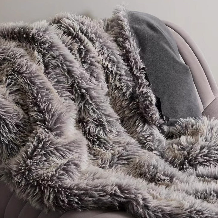 2color high quality fur blanket