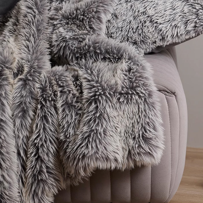 2color high quality fur blanket 