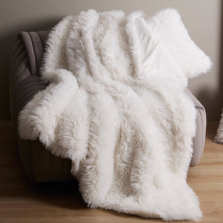 2color high quality fur blanket