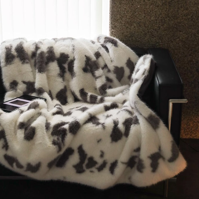 6design animal print fur blanket 