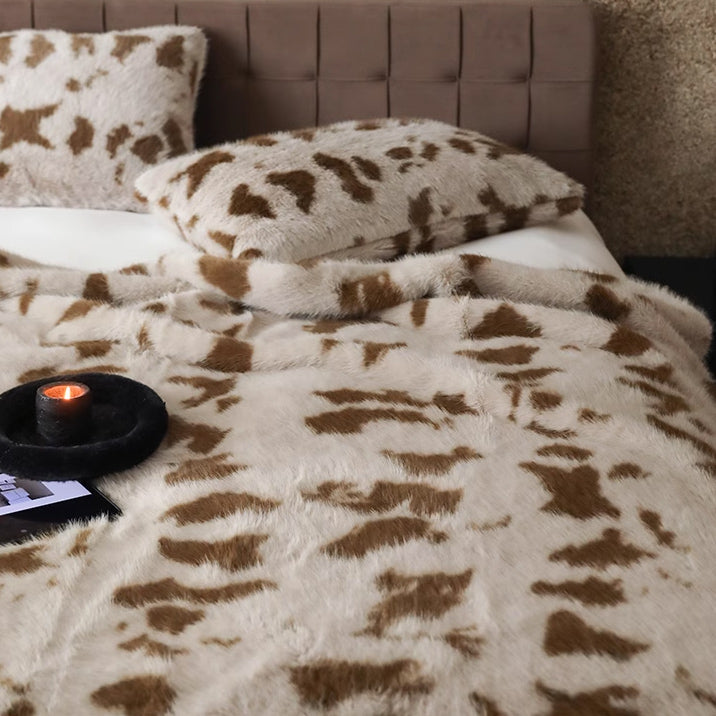 6design animal print fur blanket 