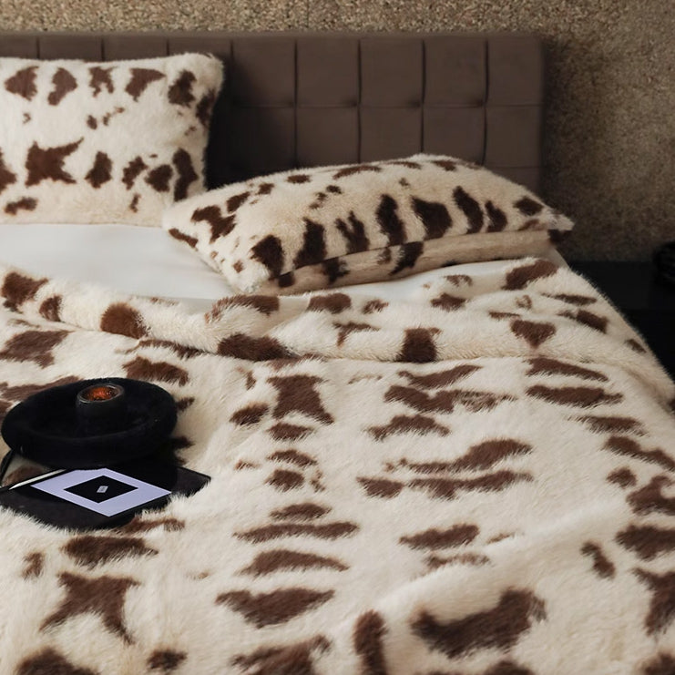 6design animal print fur blanket 