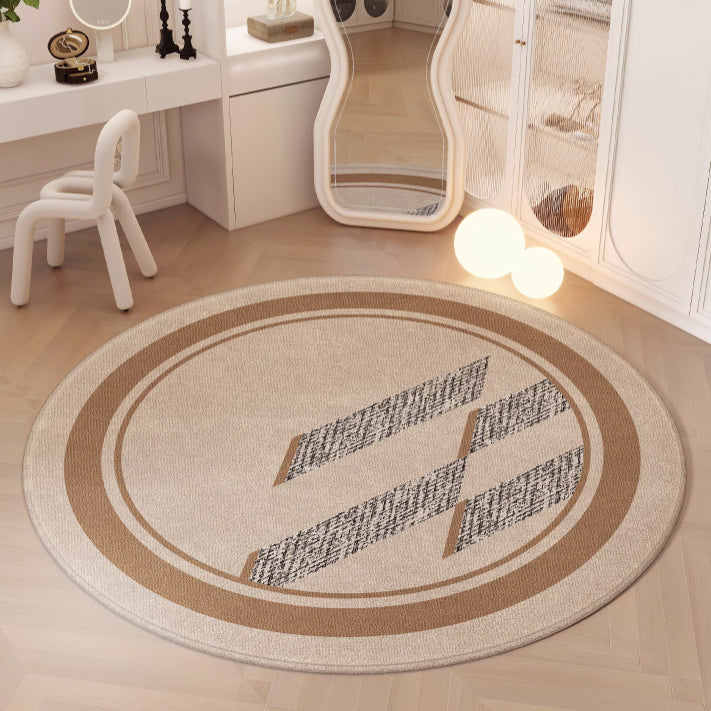 3design natural round carpet