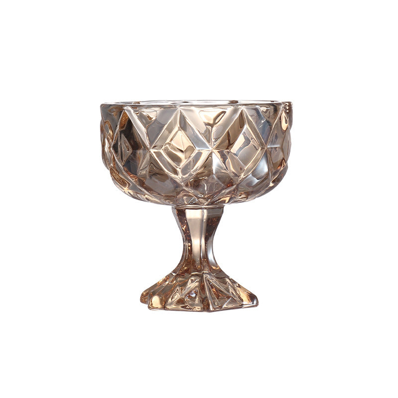 crystal design goblet pair set