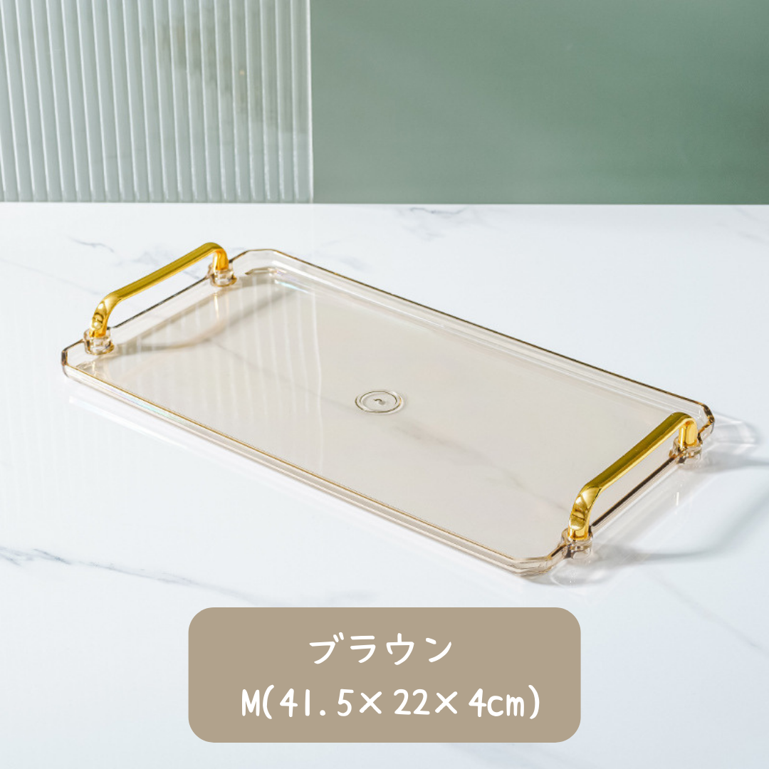 gold handle tray 