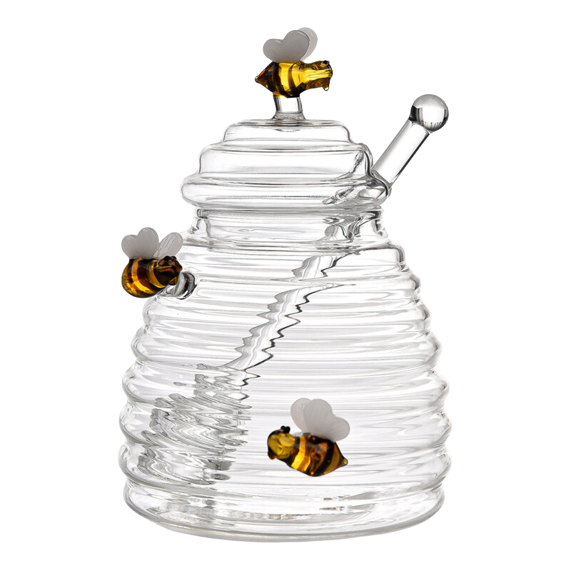 Bee motif honey pot