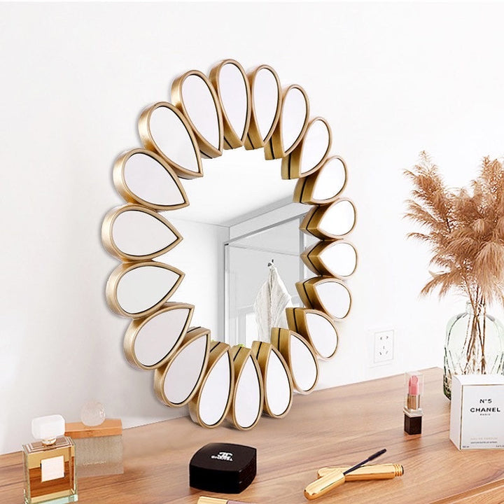 flower round mirror