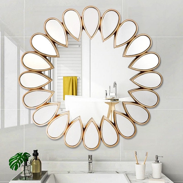 flower round mirror