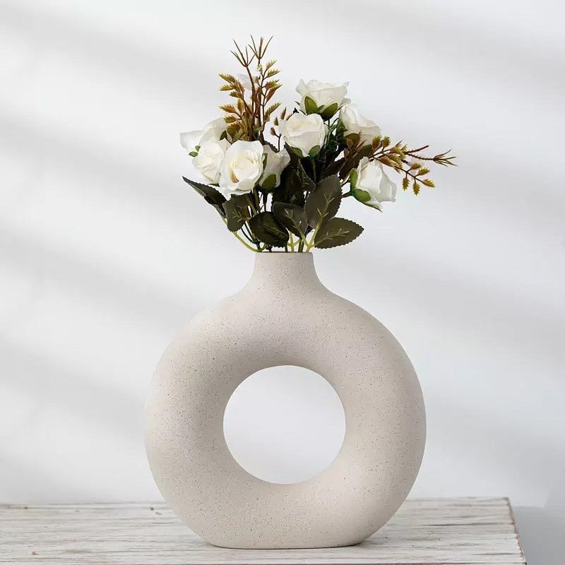 donut design flower vase 