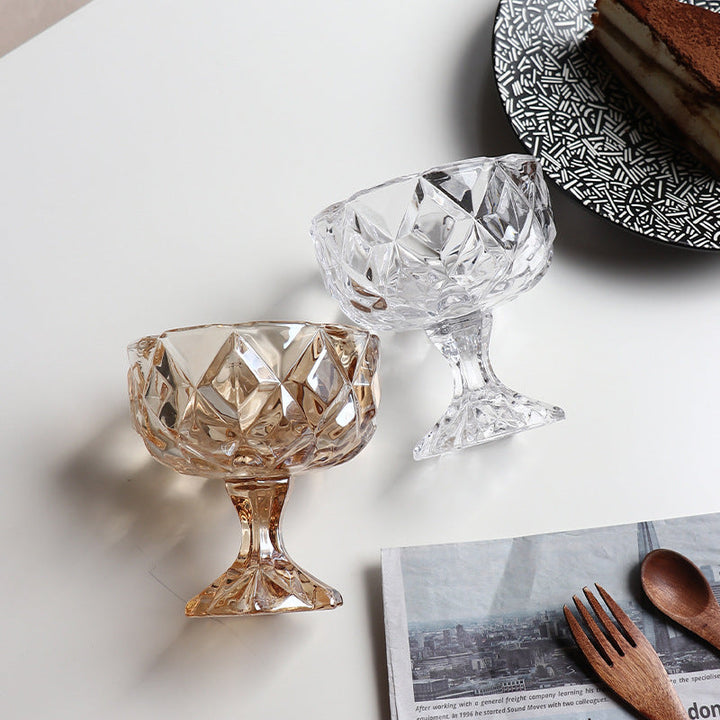 crystal design goblet pair set