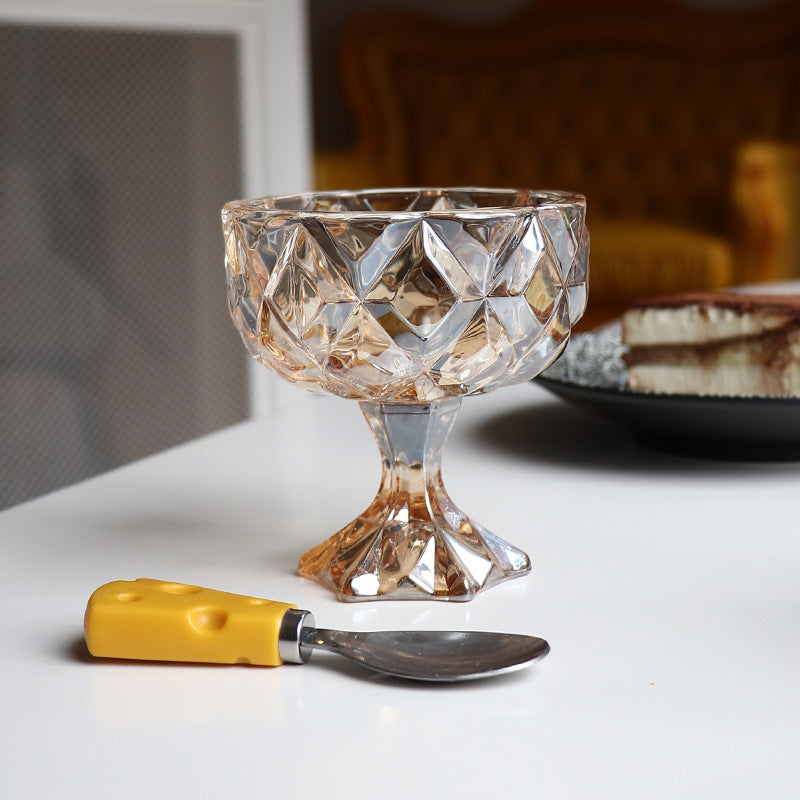 crystal design goblet pair set