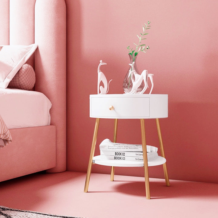 Feminine style simple side table