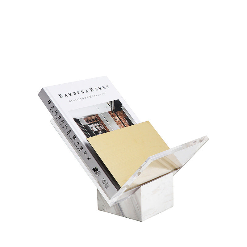 Marble color luxury book stand