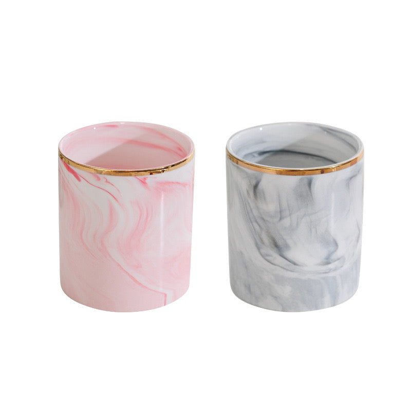 Marble Design Multi Brush Stand Set of 2