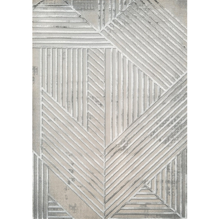 luxury silver line rug