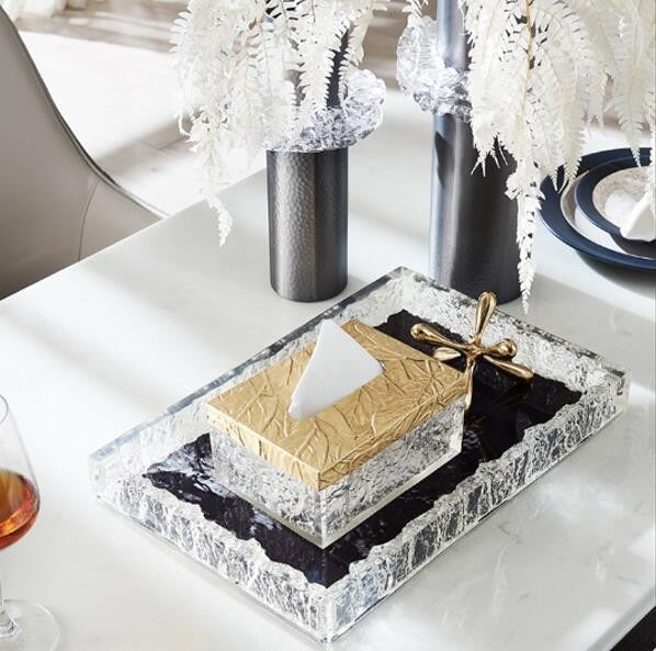 luxury crystal tissue case