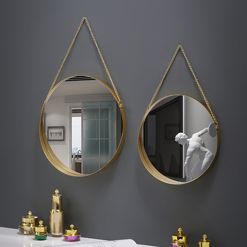 gold frame wall mirror