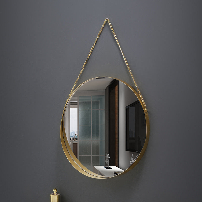 gold frame wall mirror