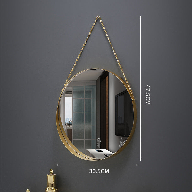 gold frame wall mirror