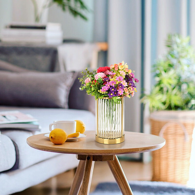 花瓶 トランペット型 2個セット おしゃれ インテリア フラワーベース ゴールド ゴールドラインフラワーベース – Deco & Room