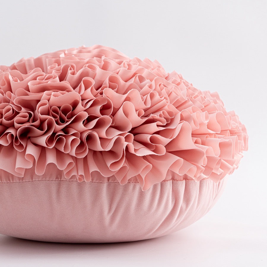 pom pom flower cushion