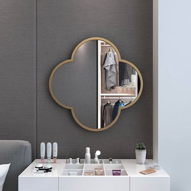 flower motif wall mirror