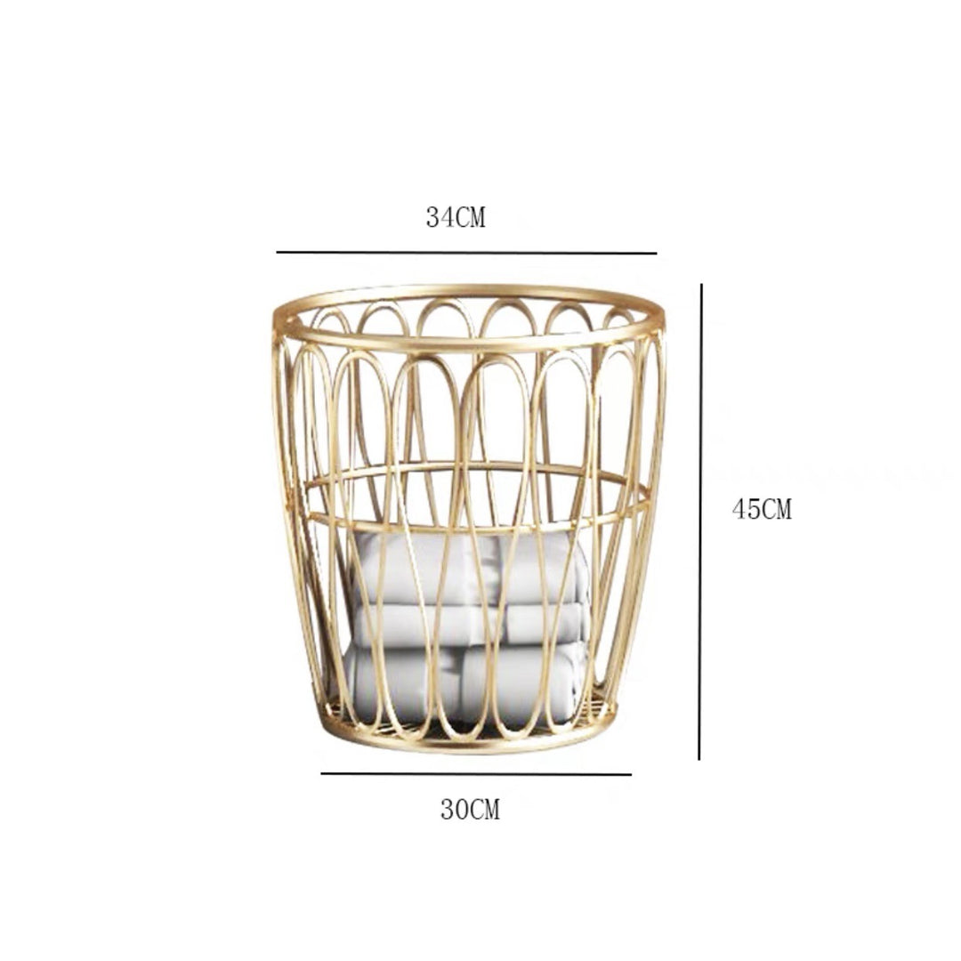 luxury gold basket rack 